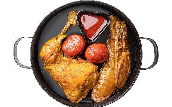 خورش خالی مرغ و بادمجان