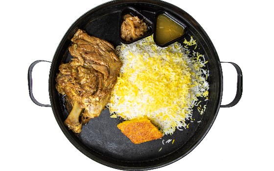چلو گوشت سرخ شده دست گوسفندی