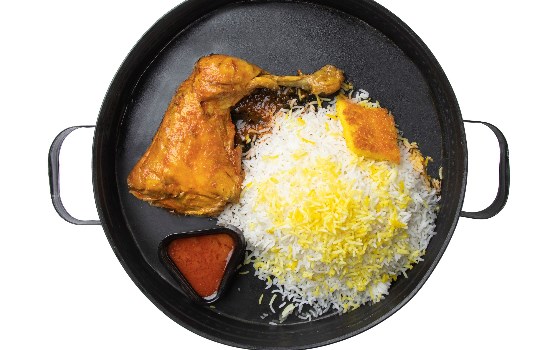 چلو مرغ ران