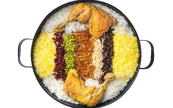 مرصع پلو با مرغ مخصوص آریایی