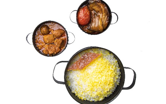 چلو خورش قیمه بادمجان