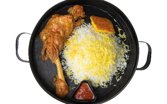 چلو گوشت ماهیچه گوسفندی