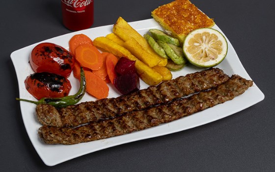خوراک کباب کوبیده زعفرانی(دوسیخ)