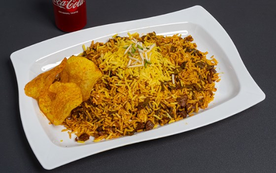 لوبیا پلو با گوشت
