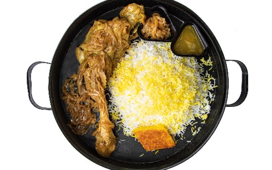 چلو گوشت سرخ شده ماهیچه گوسفندی