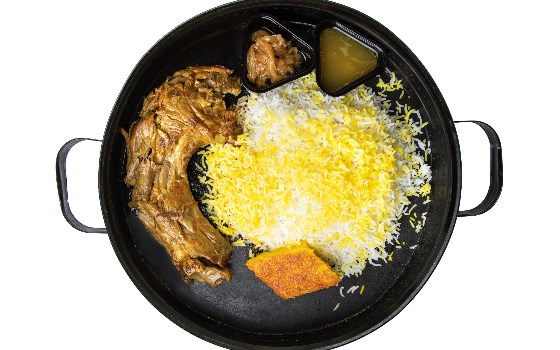 چلو گوشت سرخ شده گردن گوسفندی