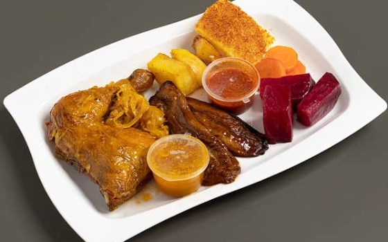 خوراک مرغ سرخ شده