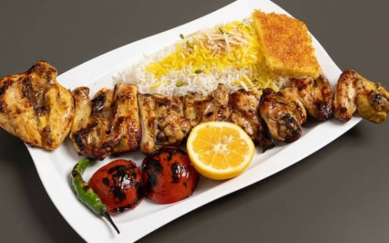 چلو جوجه کباب با استخوان