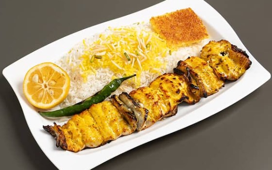 چلو ماهی قزل آلا(کبابی)